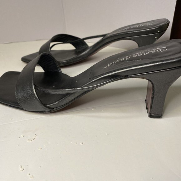 Charles David by Nathalie M Women’s Gray Heel Mule Sandals Size 8.5B Spain READ - Picture 6 of 11